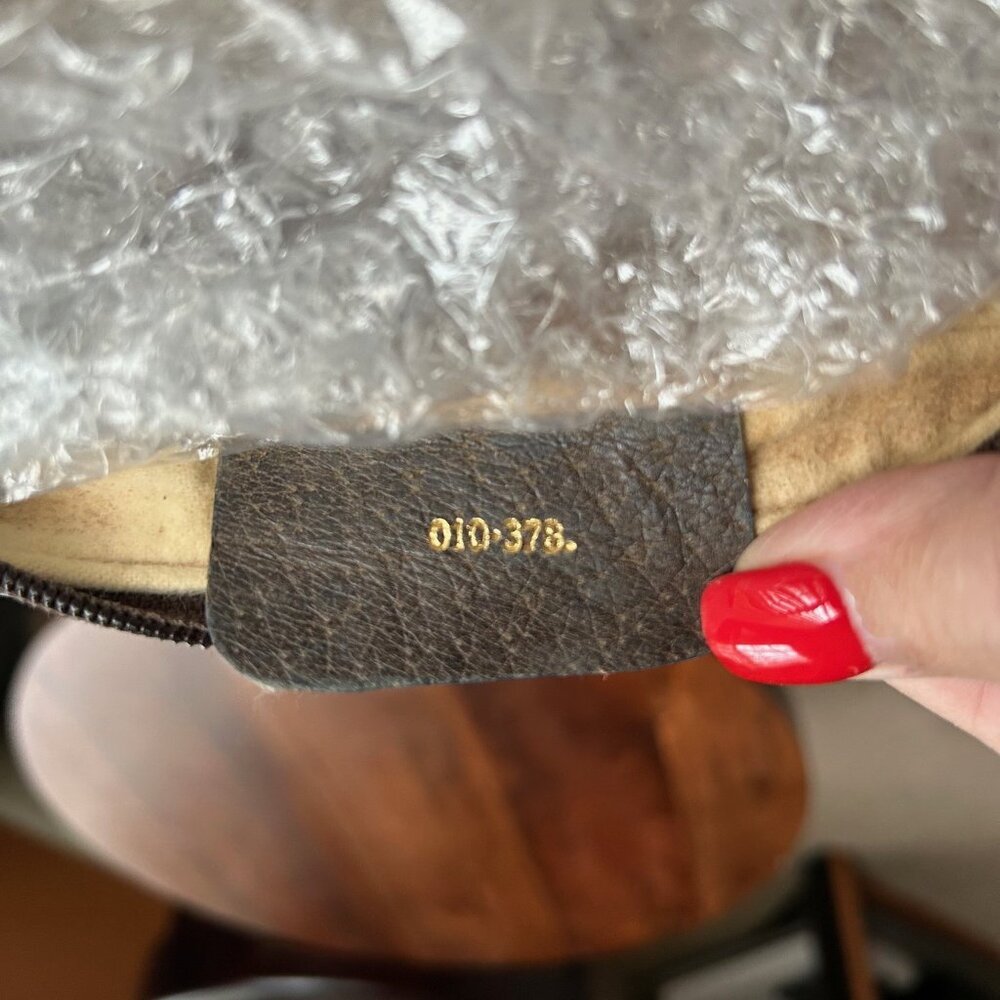 GUCCI GG Supreme Web Sherry Line Clutch Pouch Brown Taupe - Picture 9 of 14